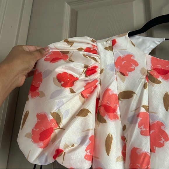 For Love & Lemons Jesse Puff Sleeve Floral Mini Dress NEW Size small - Picture 3 of 13